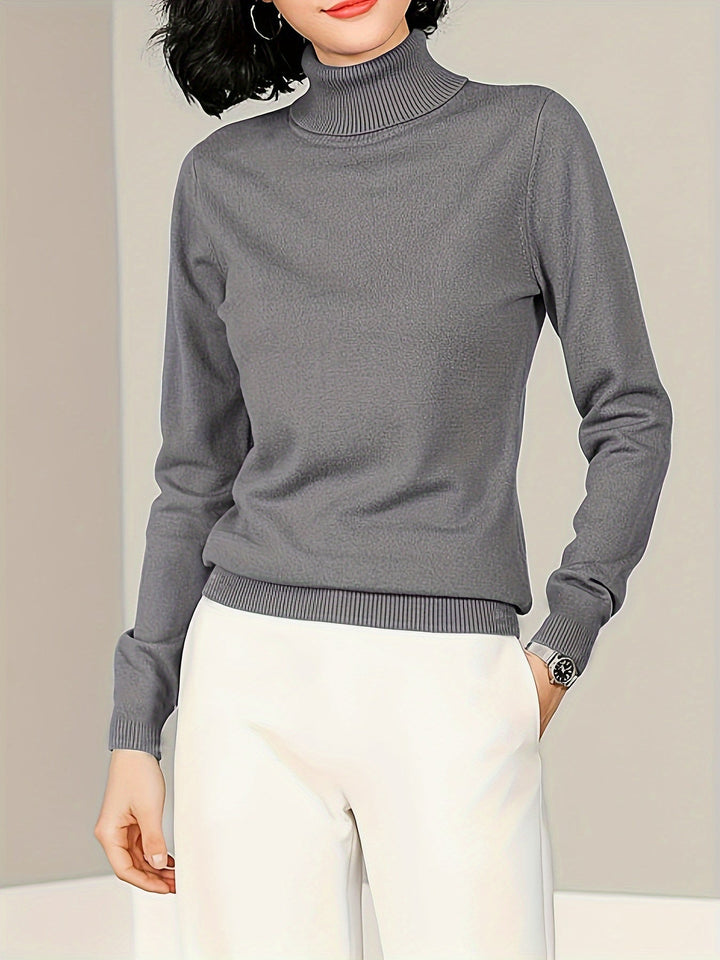 Elegancki imitacja szyja sweter