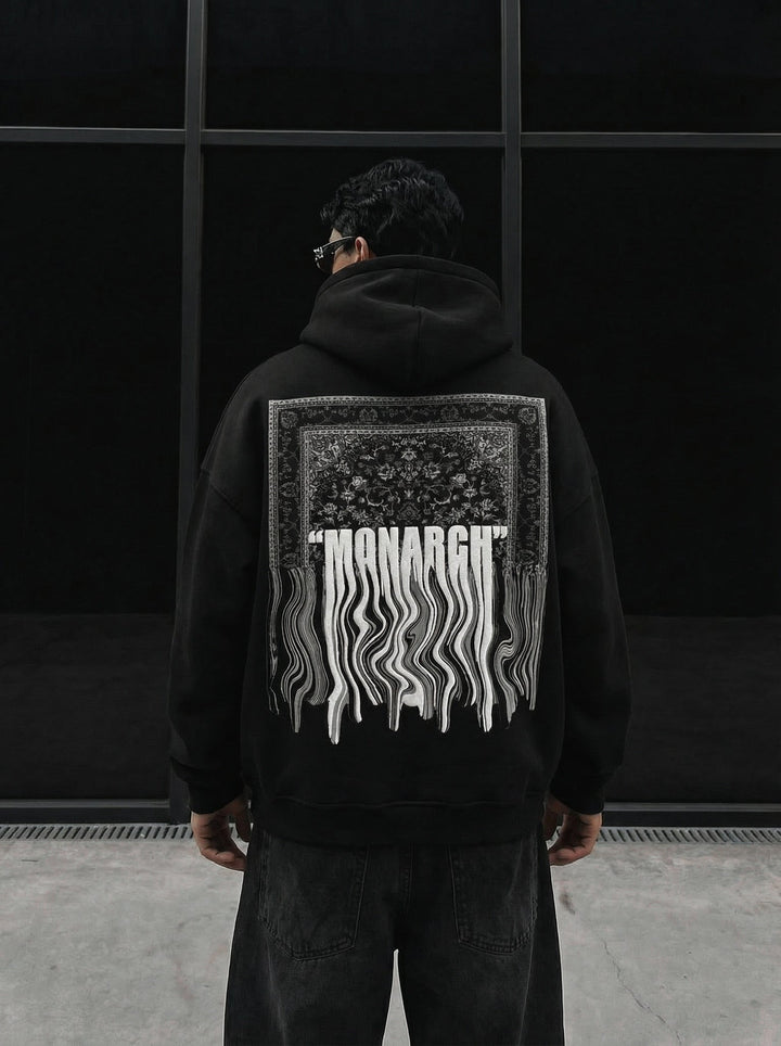 Oversize Monarch Hoodie - Czarny i Biały