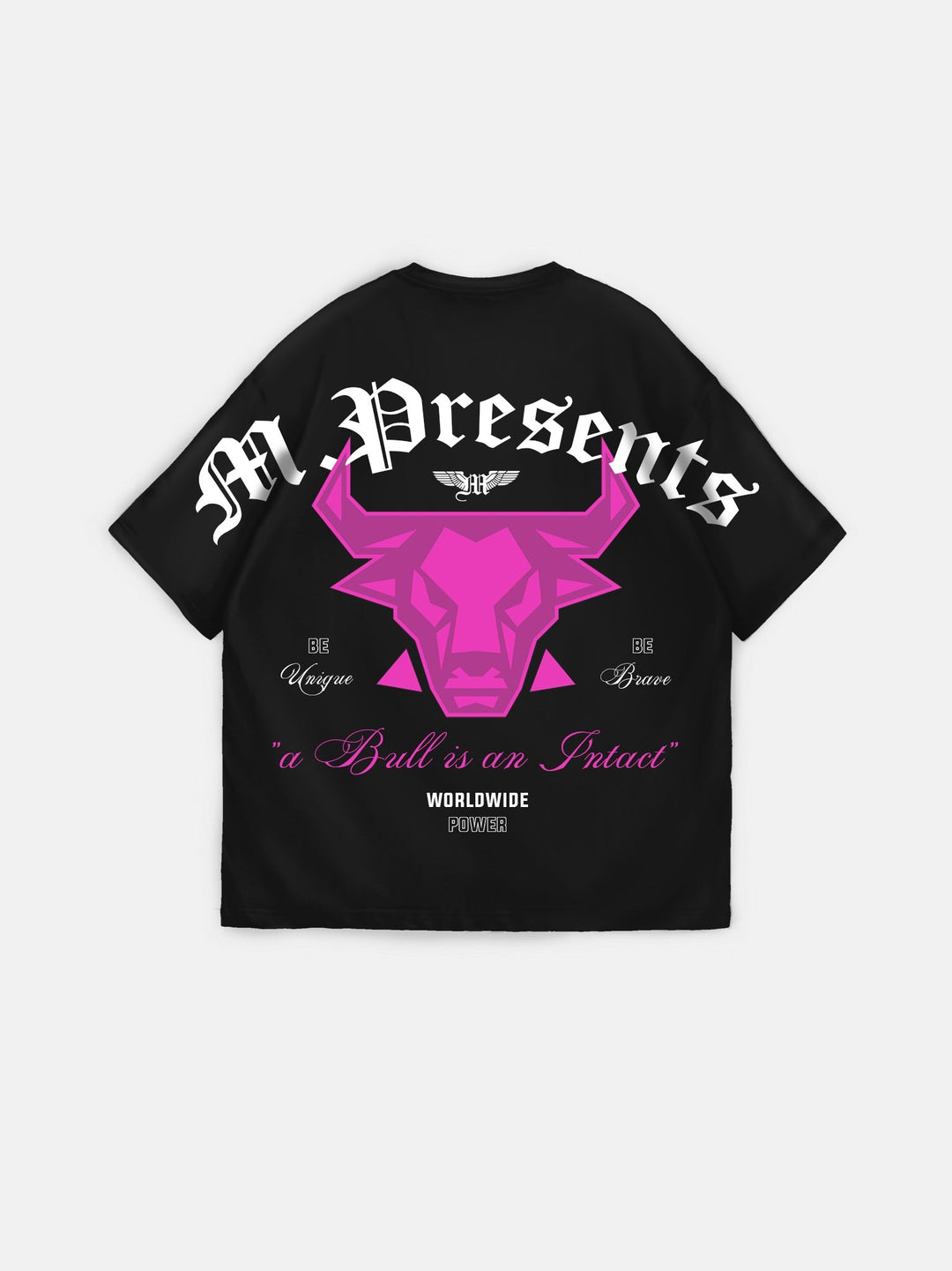T-shirt Oversize Bull Worldwide - Czarny i Lila