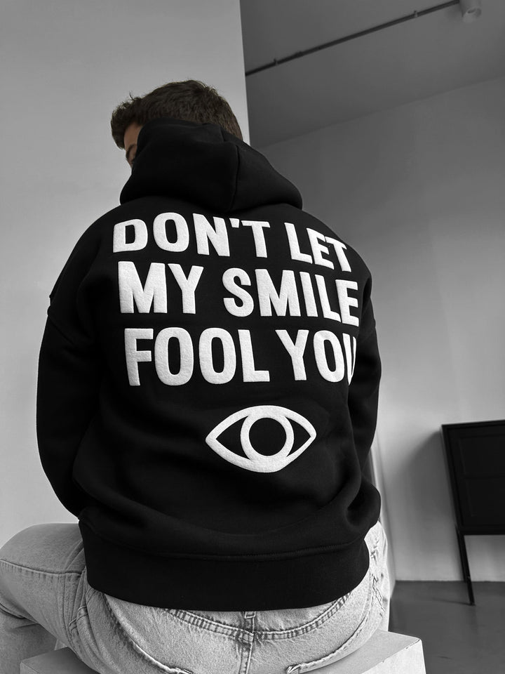 Oversize Hoodie Fool You - Czarny