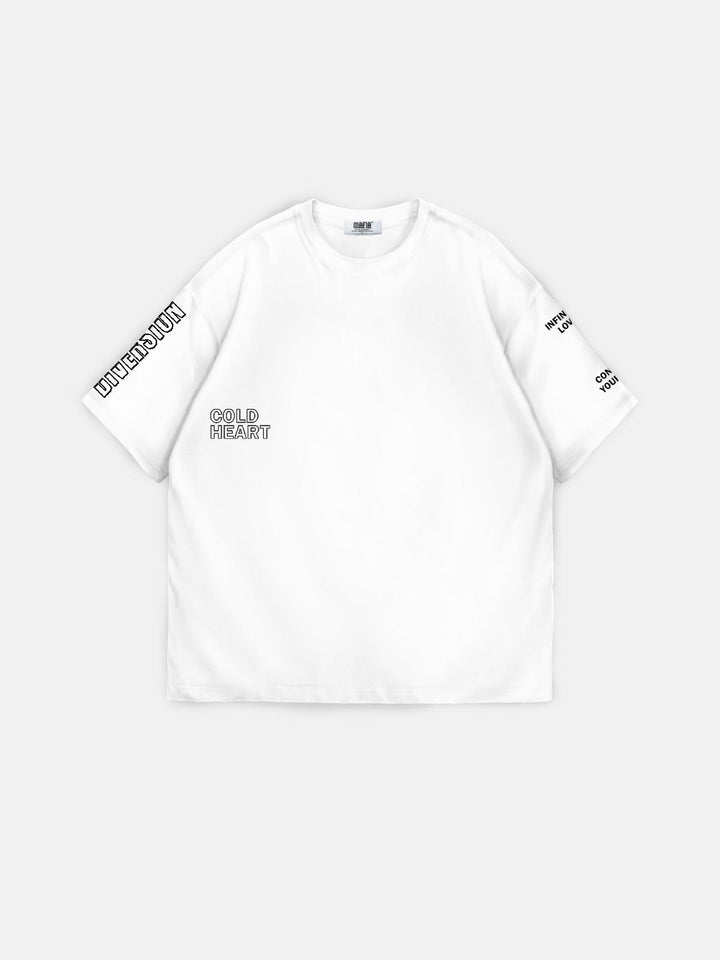 Oversize Cold Heart T-Shirt - Ecru