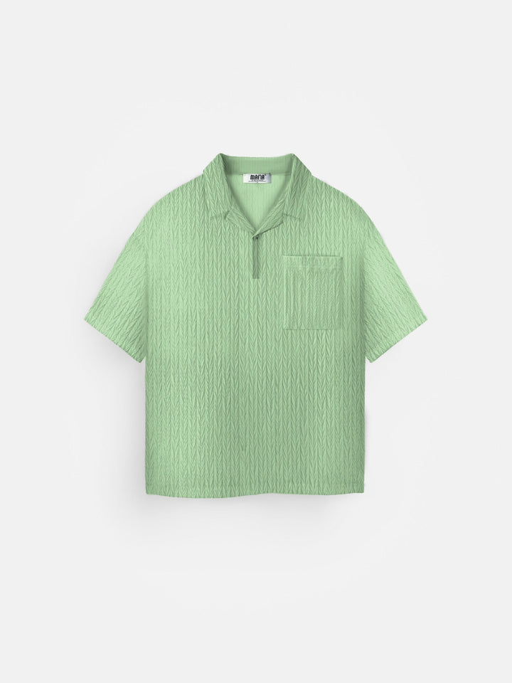 Koszulka Polo Oversize - Cichy Zielony
