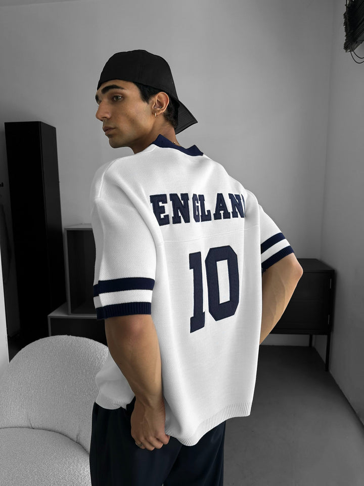 Oversize Angielski T-shirt - Biały