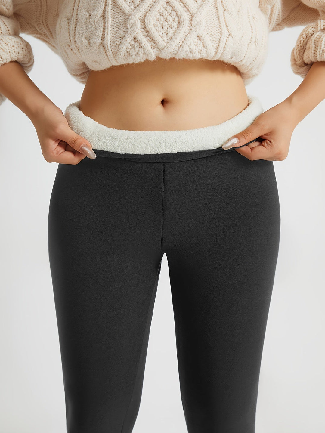 Wysoki-talia przytulny zimowy Leggings