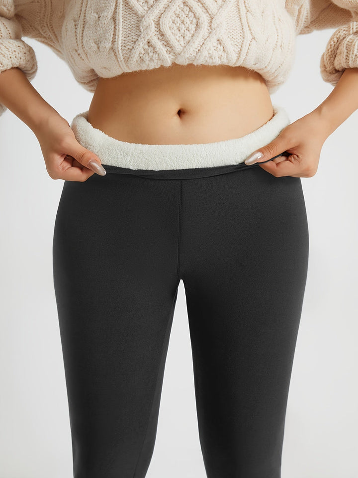 Wysoki-talia przytulny zimowy Leggings