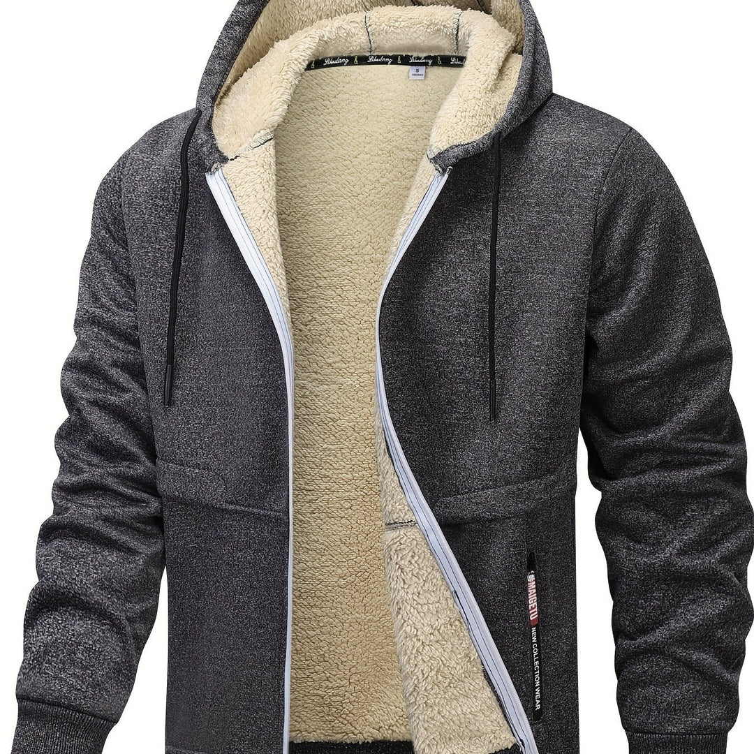 Przytulny z kapturem Zip-Up kurtka