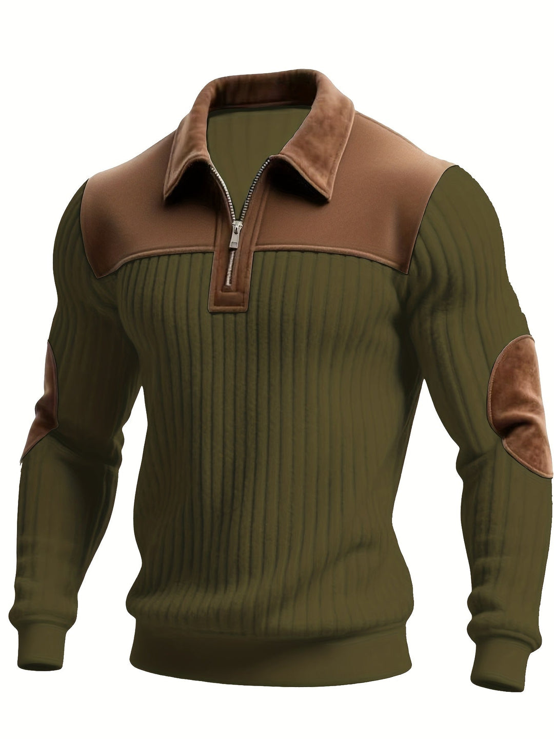 Two-Tone zamek 1/4 sweter