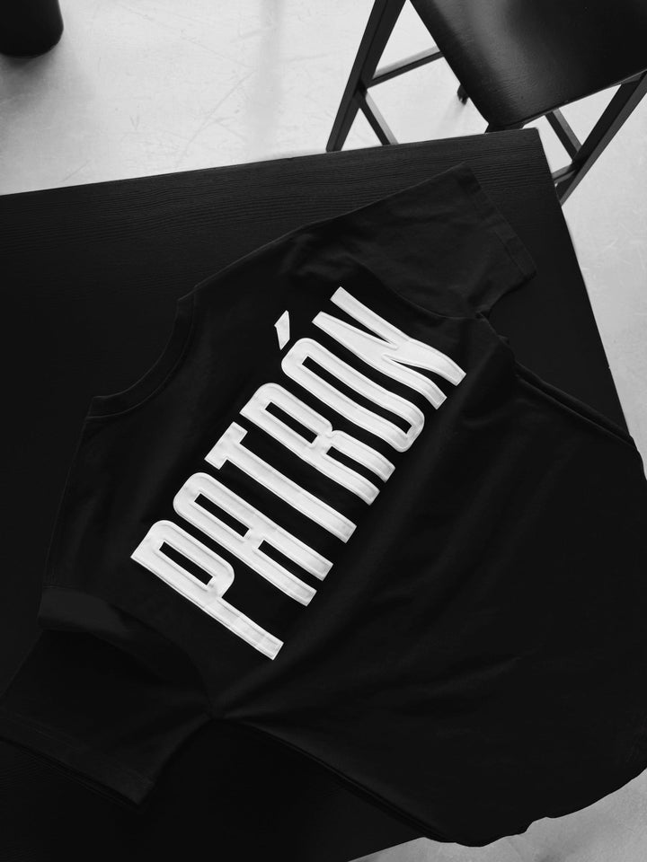 T-shirt Oversize Patron - Czarny