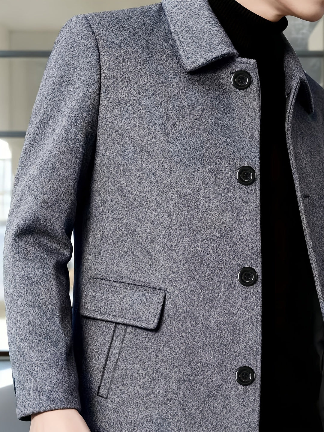 Elegancki Single-Breasted Overcoat