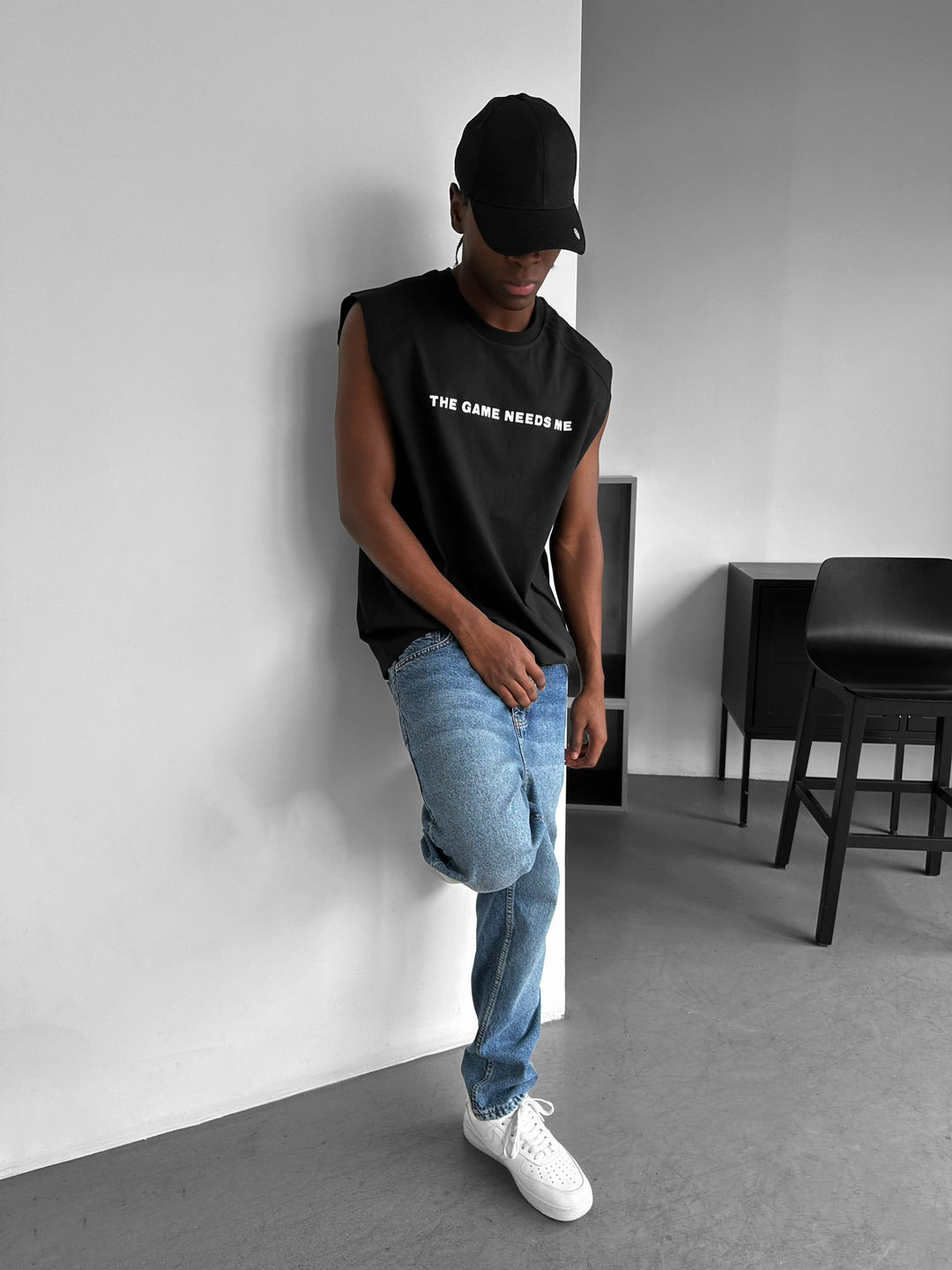 Oversize Game Tanktop - Czarny