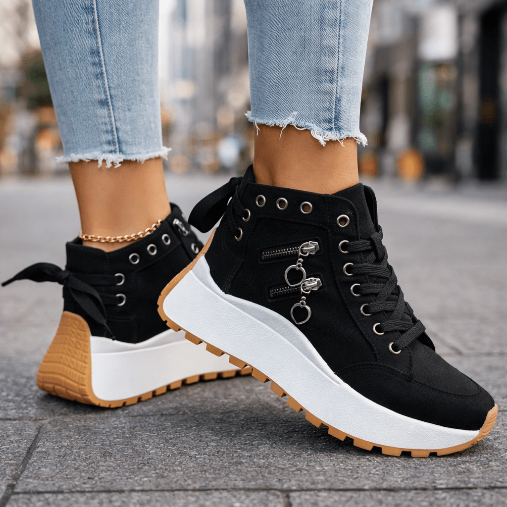 Wysokiej jakości wysoki skrojony koronka buty