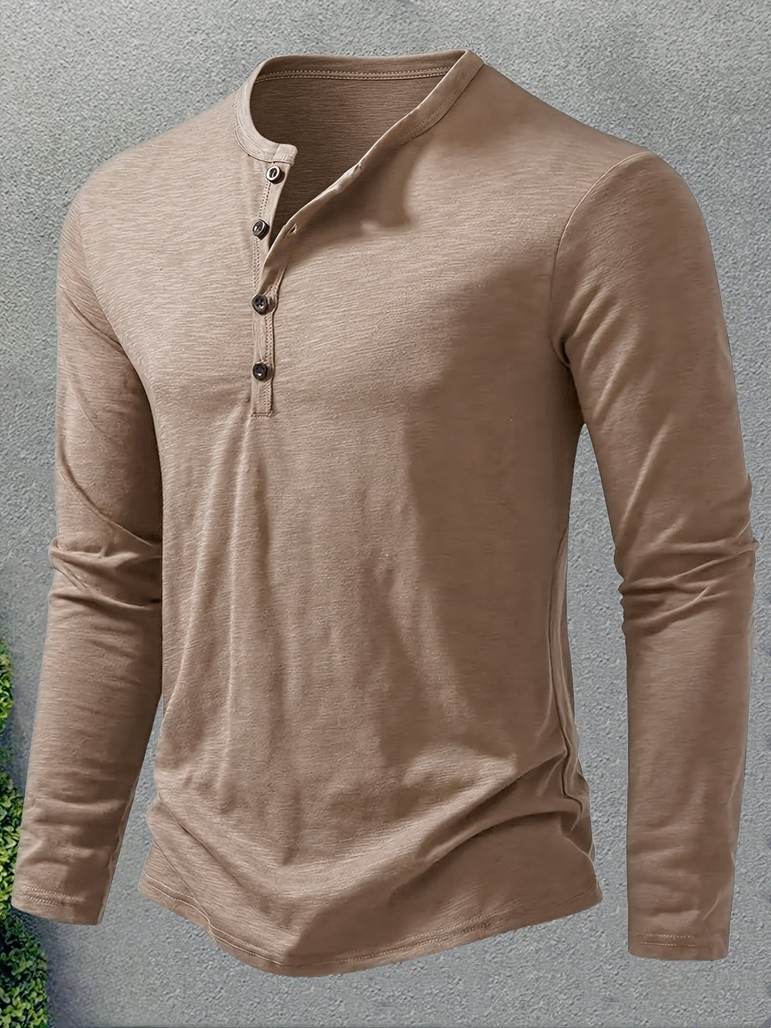 Klasyczny Button-Placket Henley