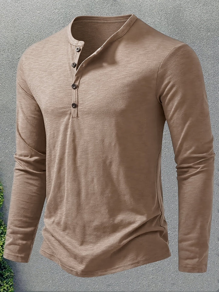 Klasyczny Button-Placket Henley
