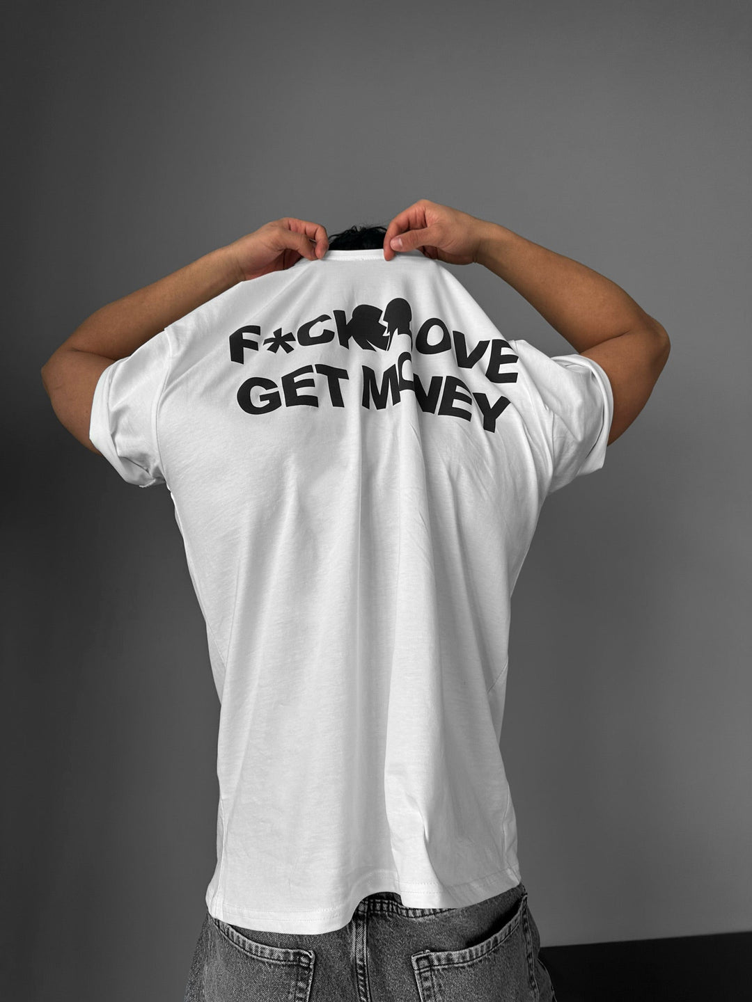 Oversize T-shirt Get Money - Ecru
