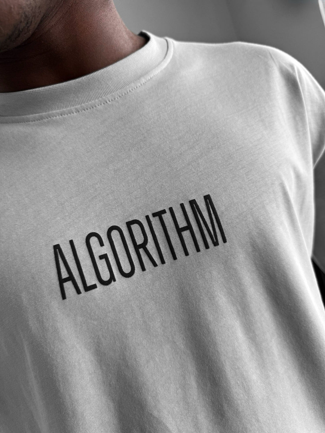 Oversize "Algorytm" T-shirt - Szary