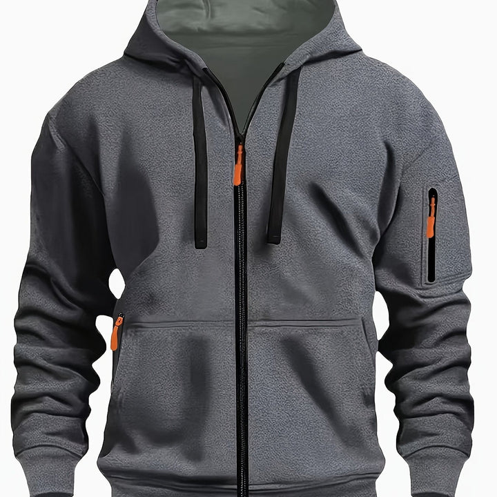Codzienny Zip-Up bluza z kapturem