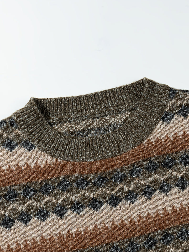 Tradycyjny wzorzysty sweter