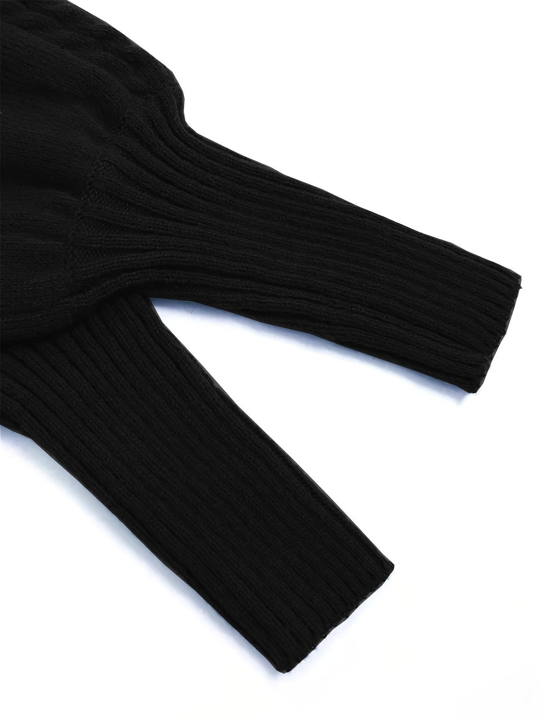 Fakturowany Half-Collar sweter