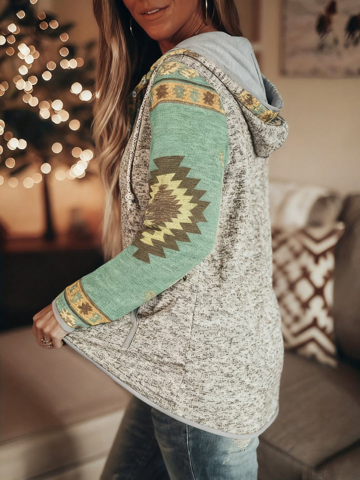 Inspirowany stylem western bluza z kapturem