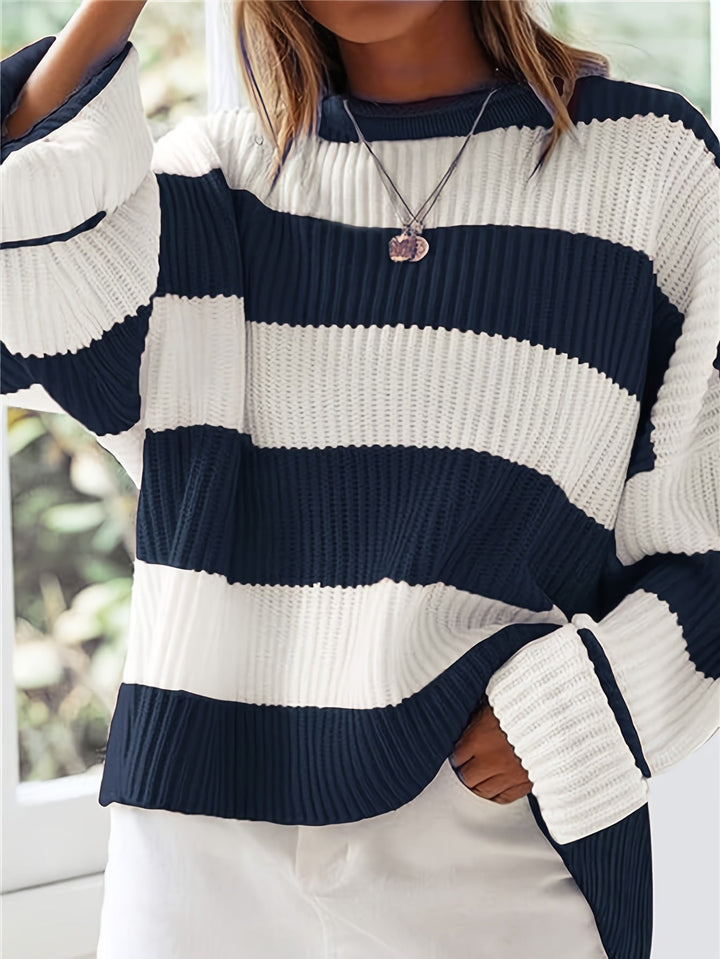 Swobodny Colorblock sweter