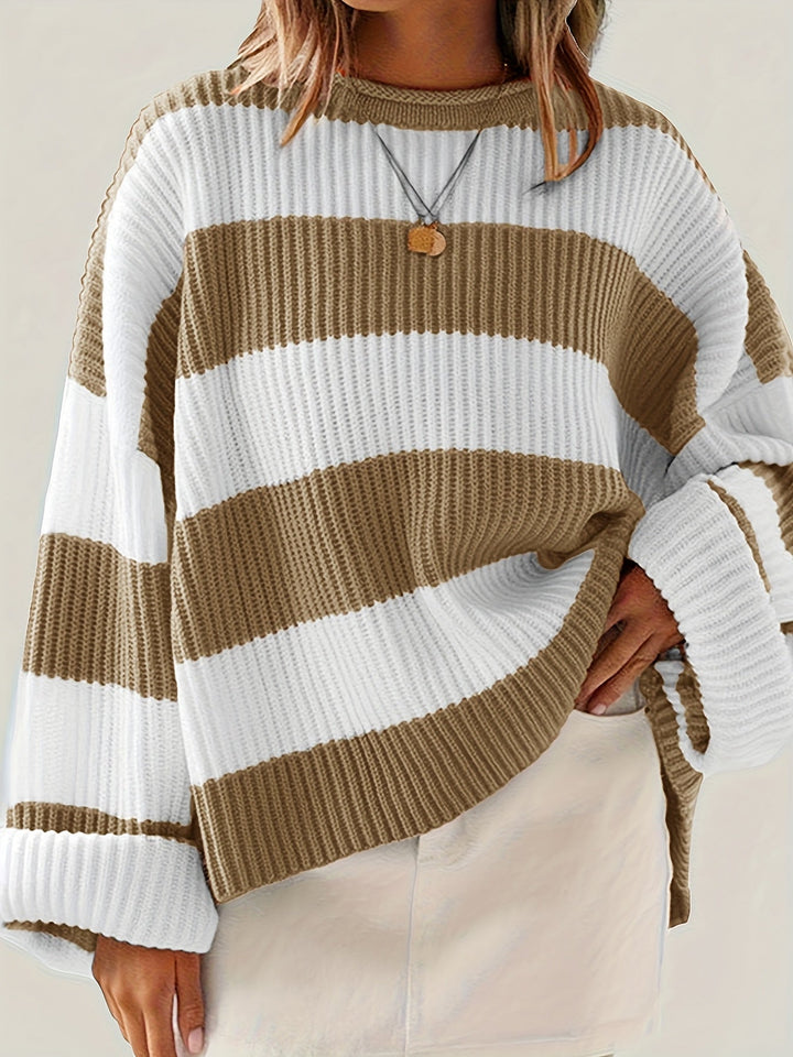 Swobodny Colorblock sweter
