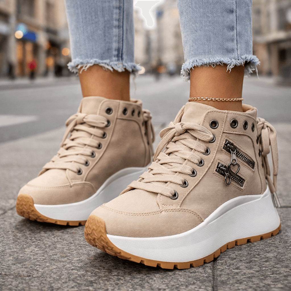 Wysokiej jakości wysoki skrojony koronka buty