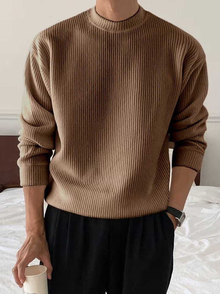 Knitwear długi rękaw prążkowany koszula