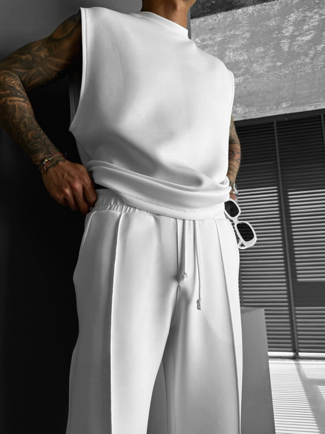 Oversize Diver Tanktop - Biały