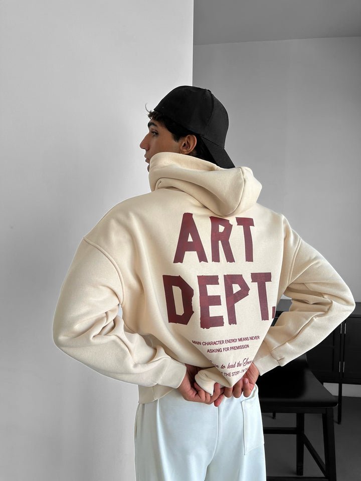 Oversize Art Dept. Hoodie - Beżowy