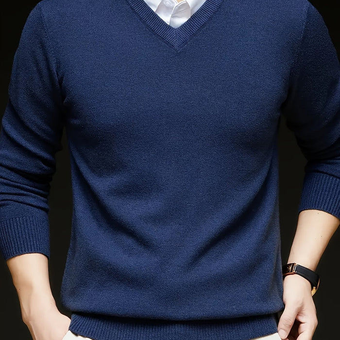 Elegancki sweter z dekoltem V