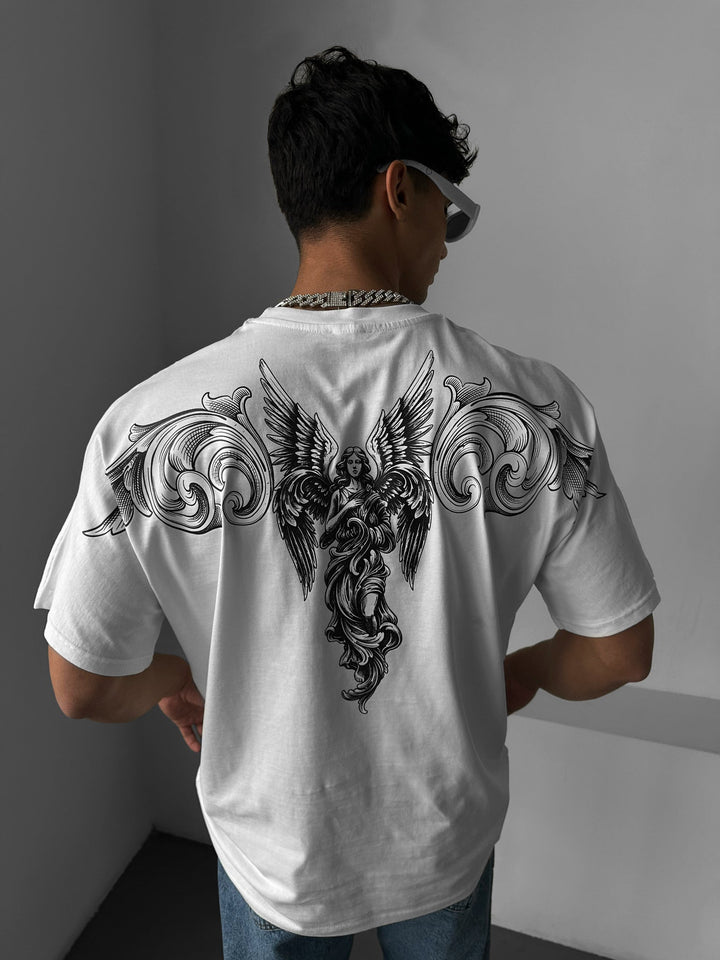 T-shirt Oversize Sky Angel - Ecru