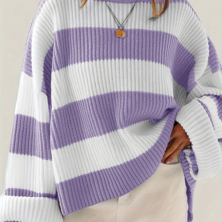 Swobodny Colorblock sweter
