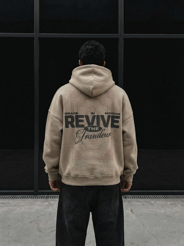 Oversize Revive Hoodie - Po prostu Taupe