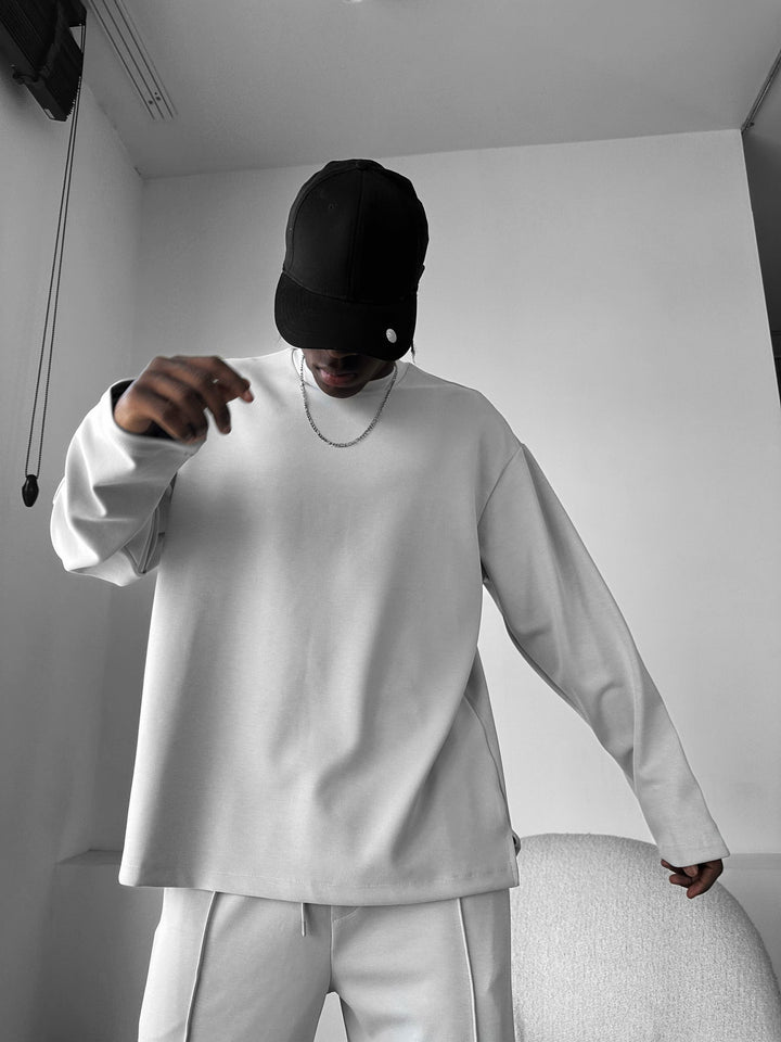 Oversize Modal Sweatshirt - Szary