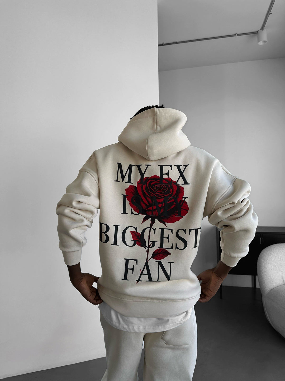 Oversize “EX” Hoodie - Beżowy