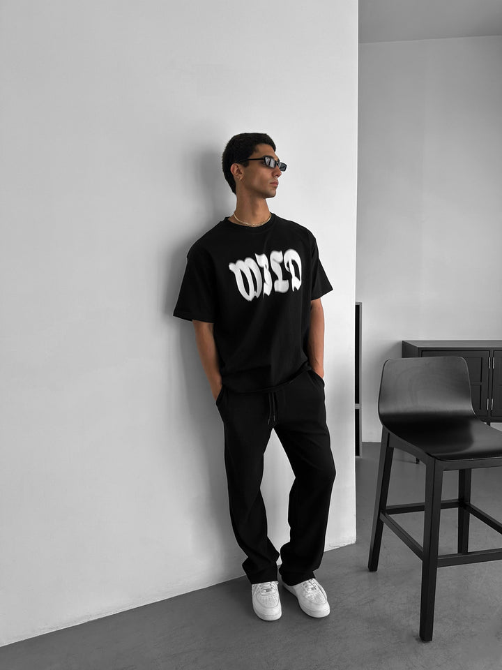 Oversize Wild T-shirt - Czarny