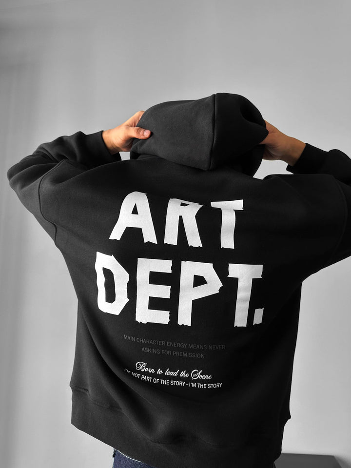 Oversize Art Dept. Hoodie - Czarny