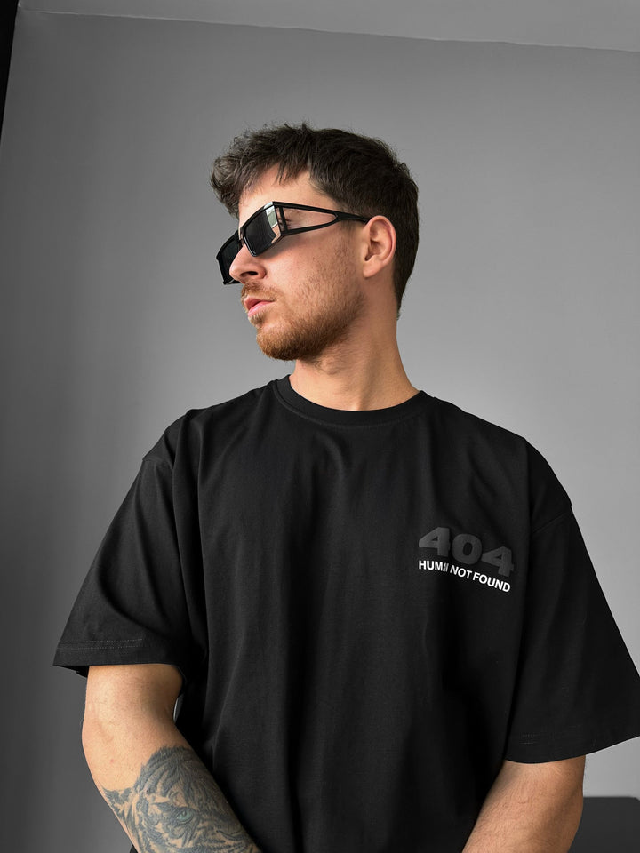 Oversize 404 T-shirt - Czarny