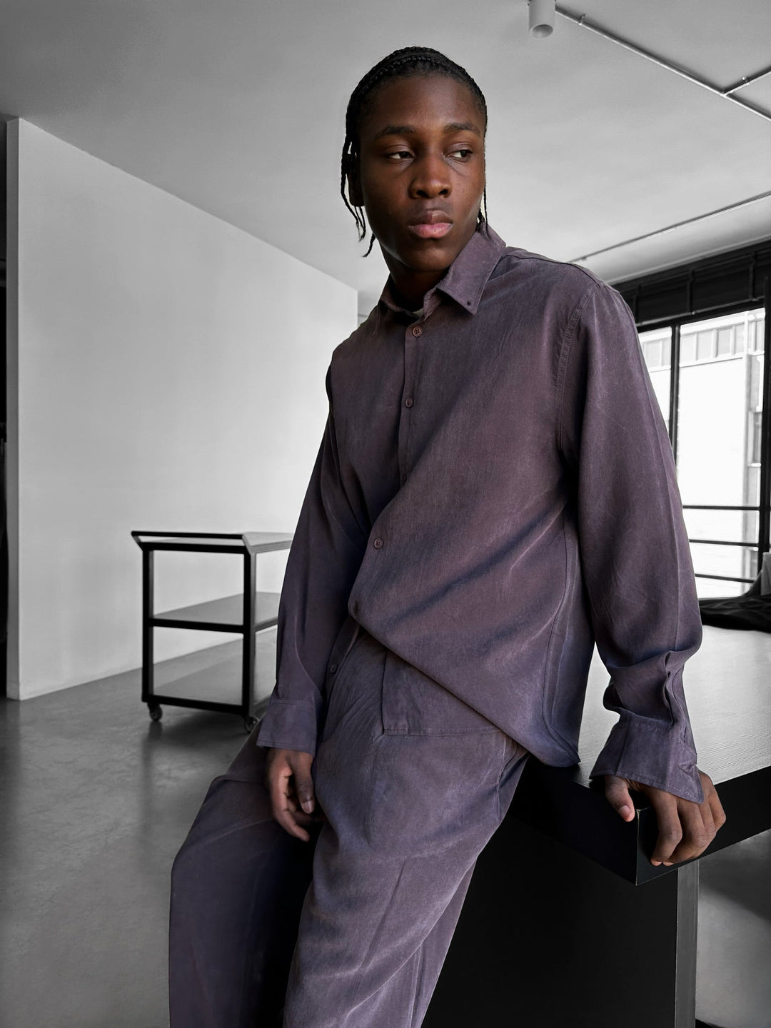 Oversize Koszula Tencel - Deauville Mauve