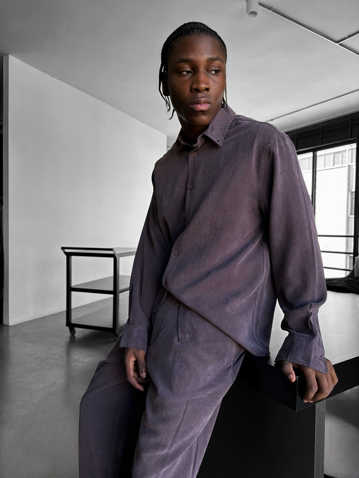 Oversize Koszula Tencel - Deauville Mauve