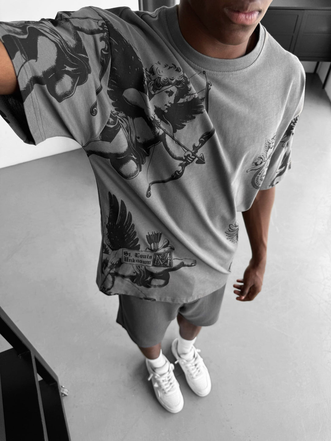 T-Shirt Oversize Guardian Angels - Antracyt