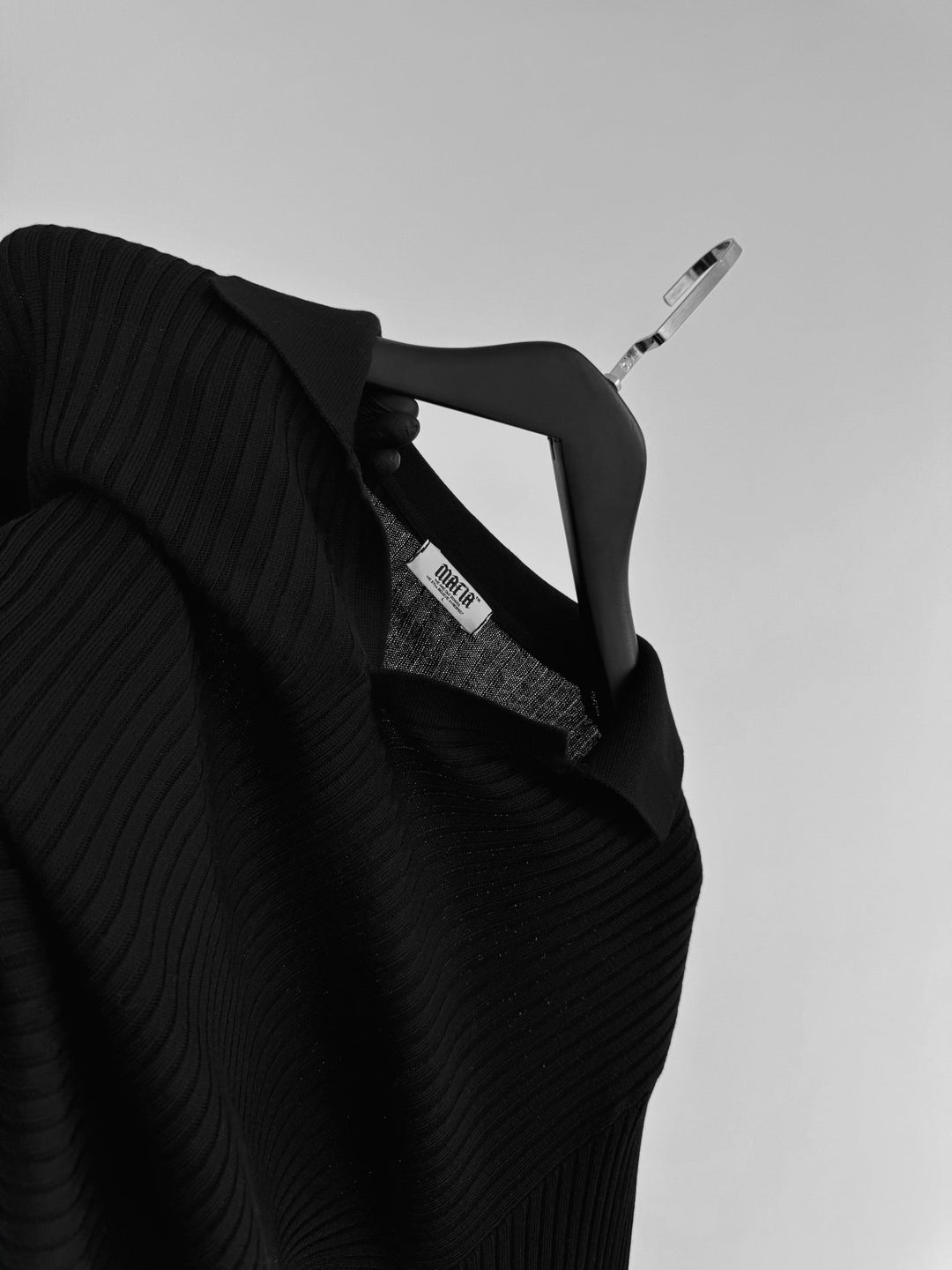 Sweter Polo Slim Fit - Czarny