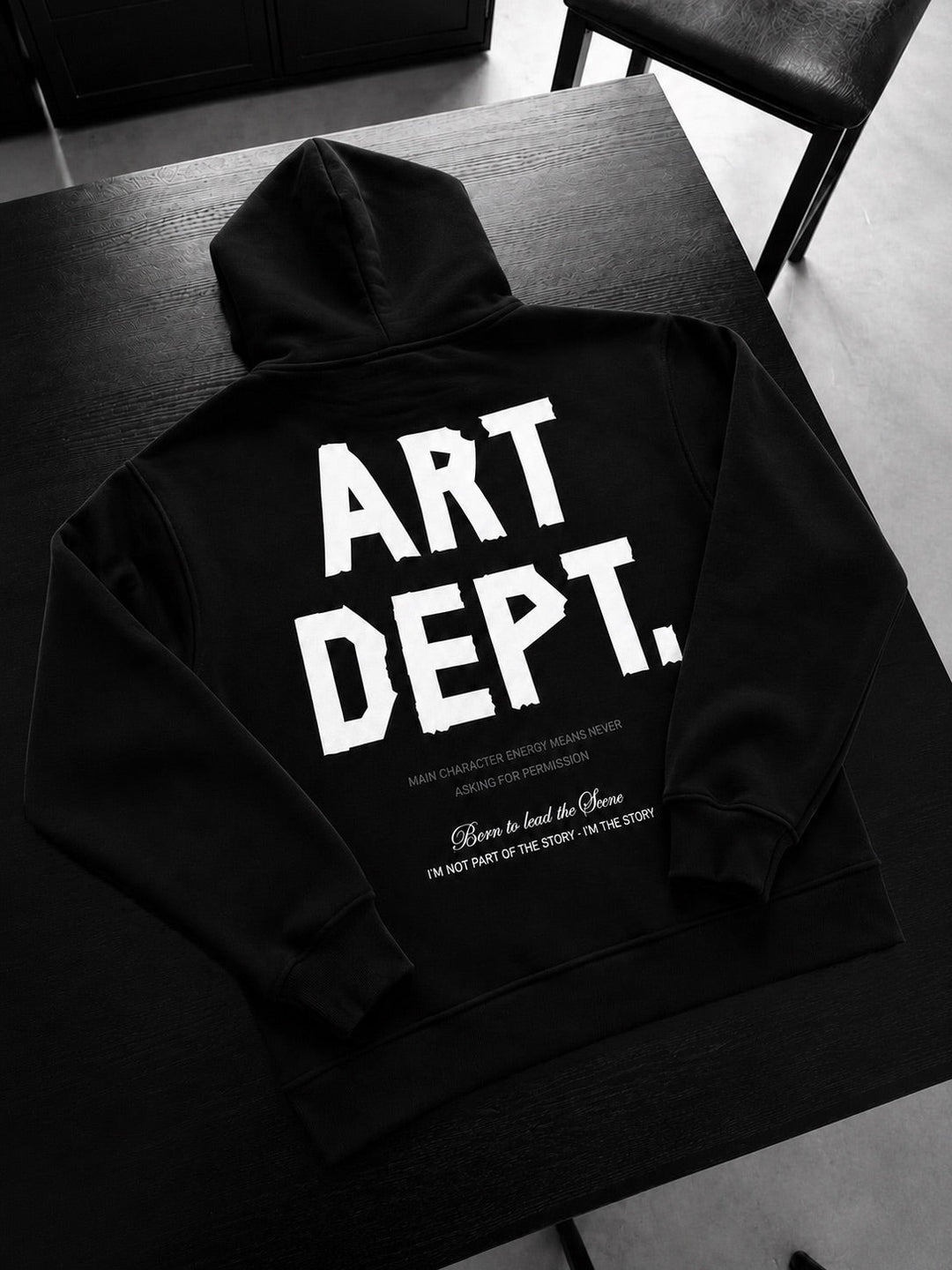 Oversize Art Dept. Hoodie - Czarny