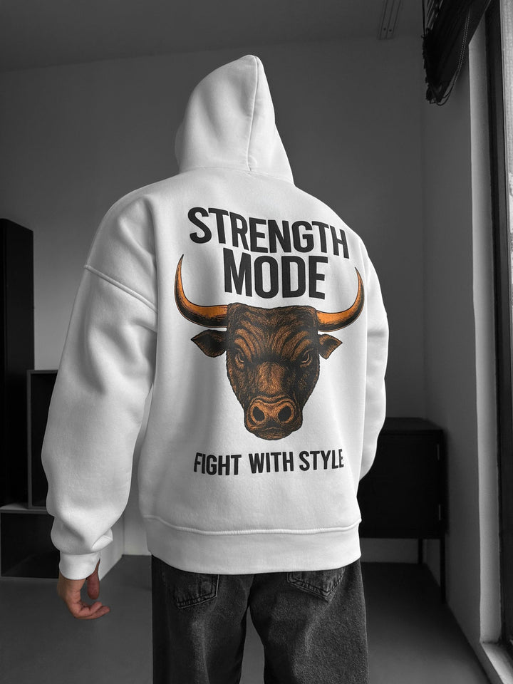 Hoodie w trybie oversize - Biały