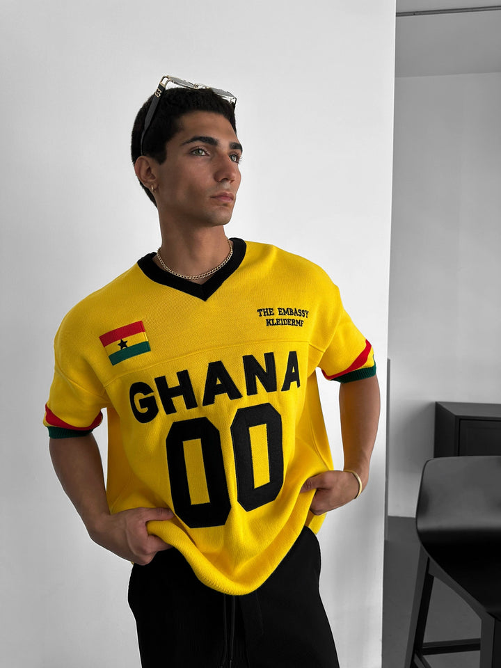 Oversize Ghana Knit T-shirt - Żółty