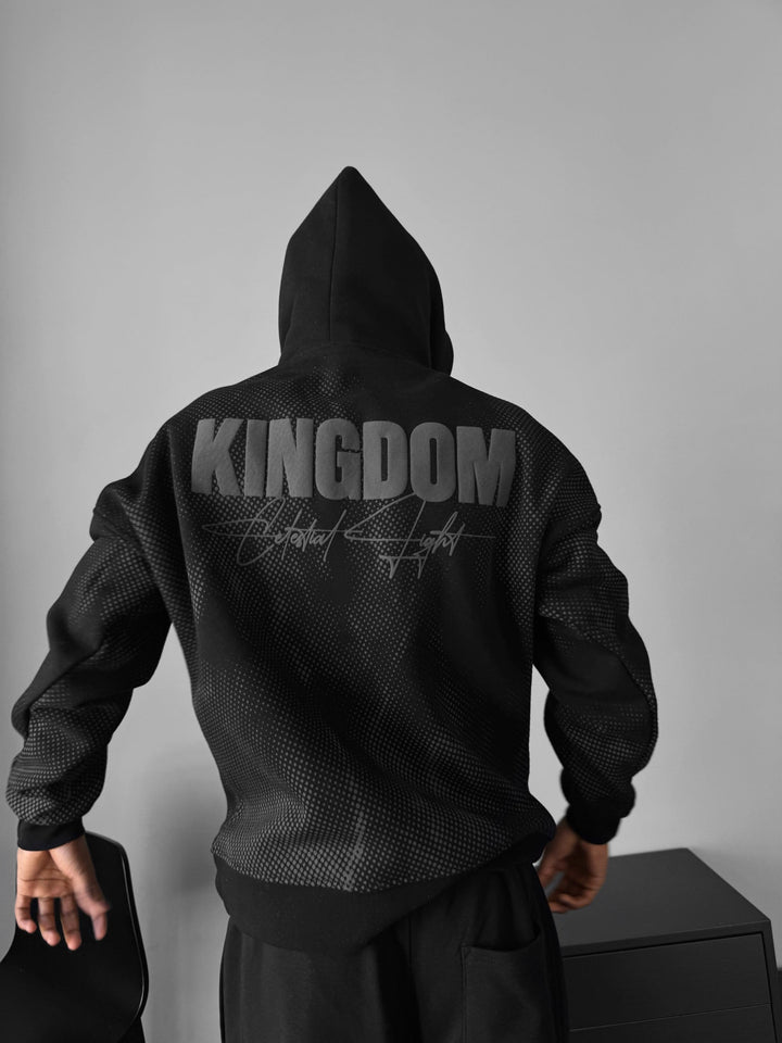Hoodie Oversize Kingdom - Czarny i Antracytowy
