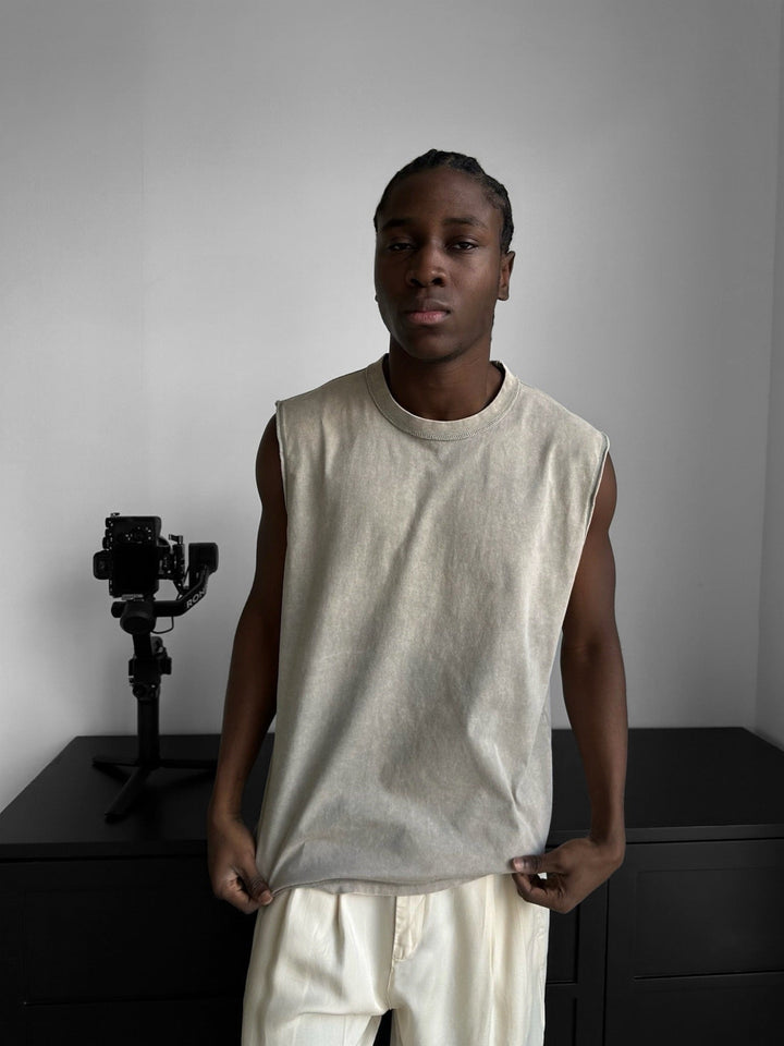 Oversize Pranie TankTop - Beżowy