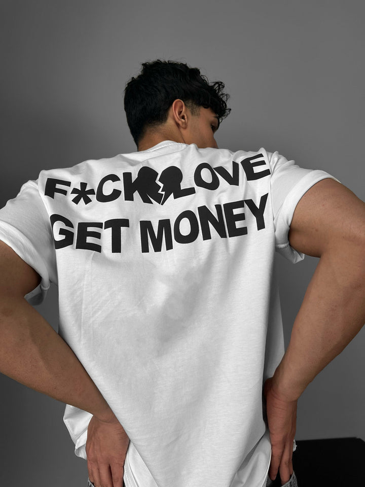 Oversize T-shirt Get Money - Ecru