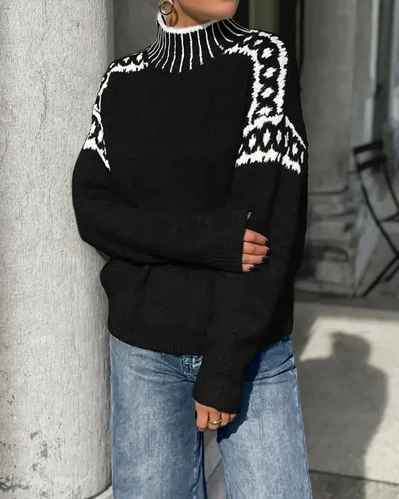 Przytulny wzorzysty sweter