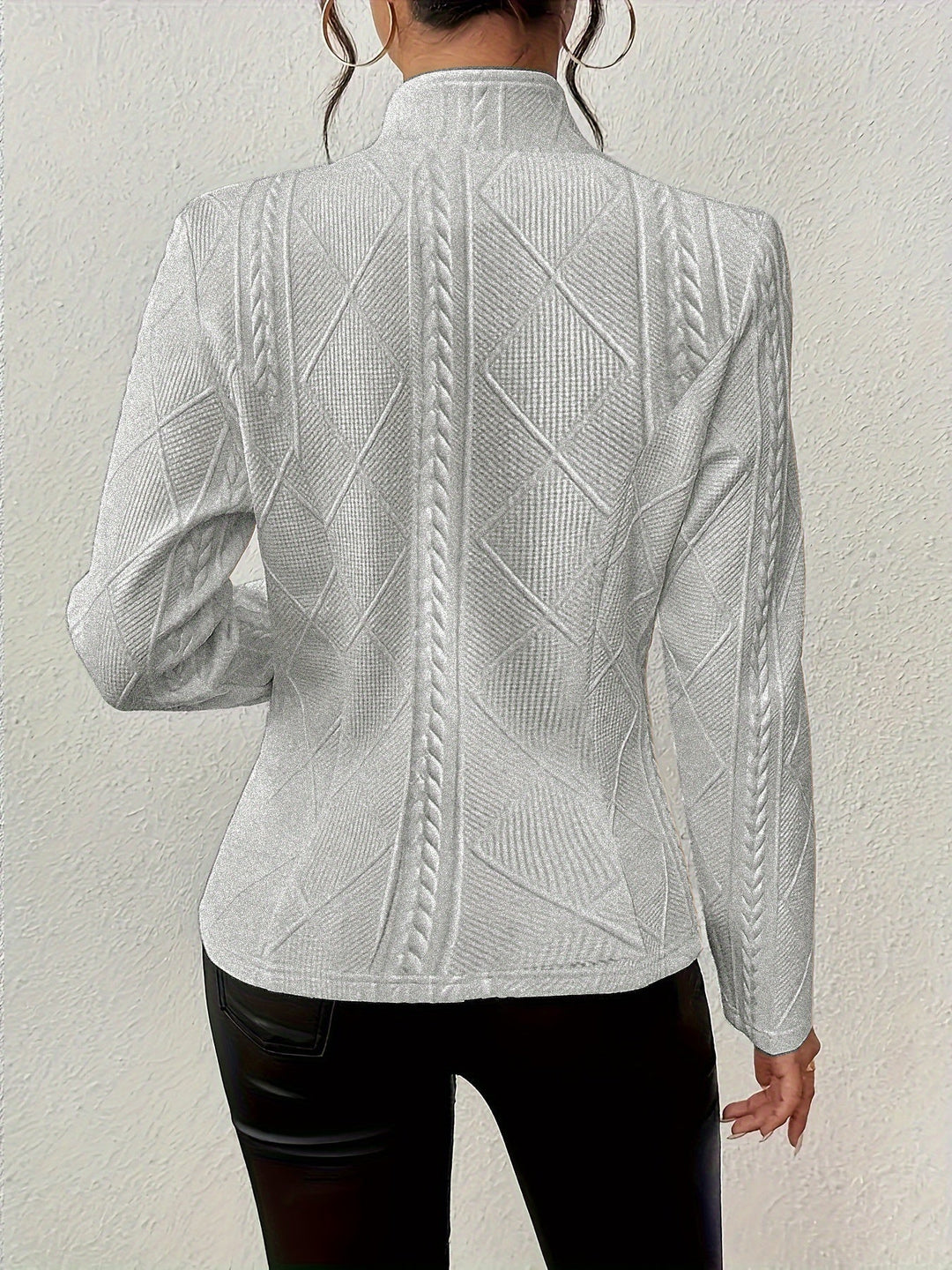 Waist-Defining fakturowany marynarka